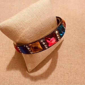 Chamak By Priya | Bracelet | Multicolored Faceted Stones with Crystals